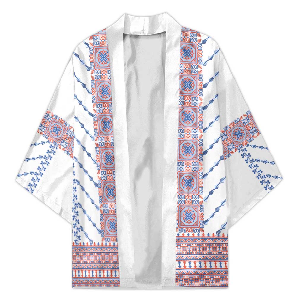 Traditional Romanian Costume Kimono National Folk Patterns - Wonder Print Shop