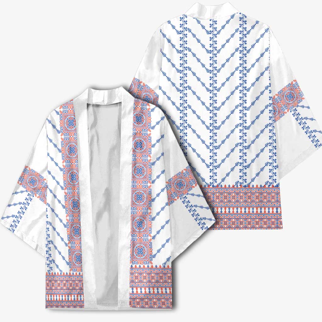 Traditional Romanian Costume Kimono National Folk Patterns - Wonder Print Shop