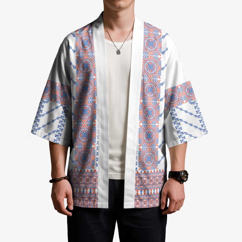 Traditional Romanian Costume Kimono National Folk Patterns - Wonder Print Shop