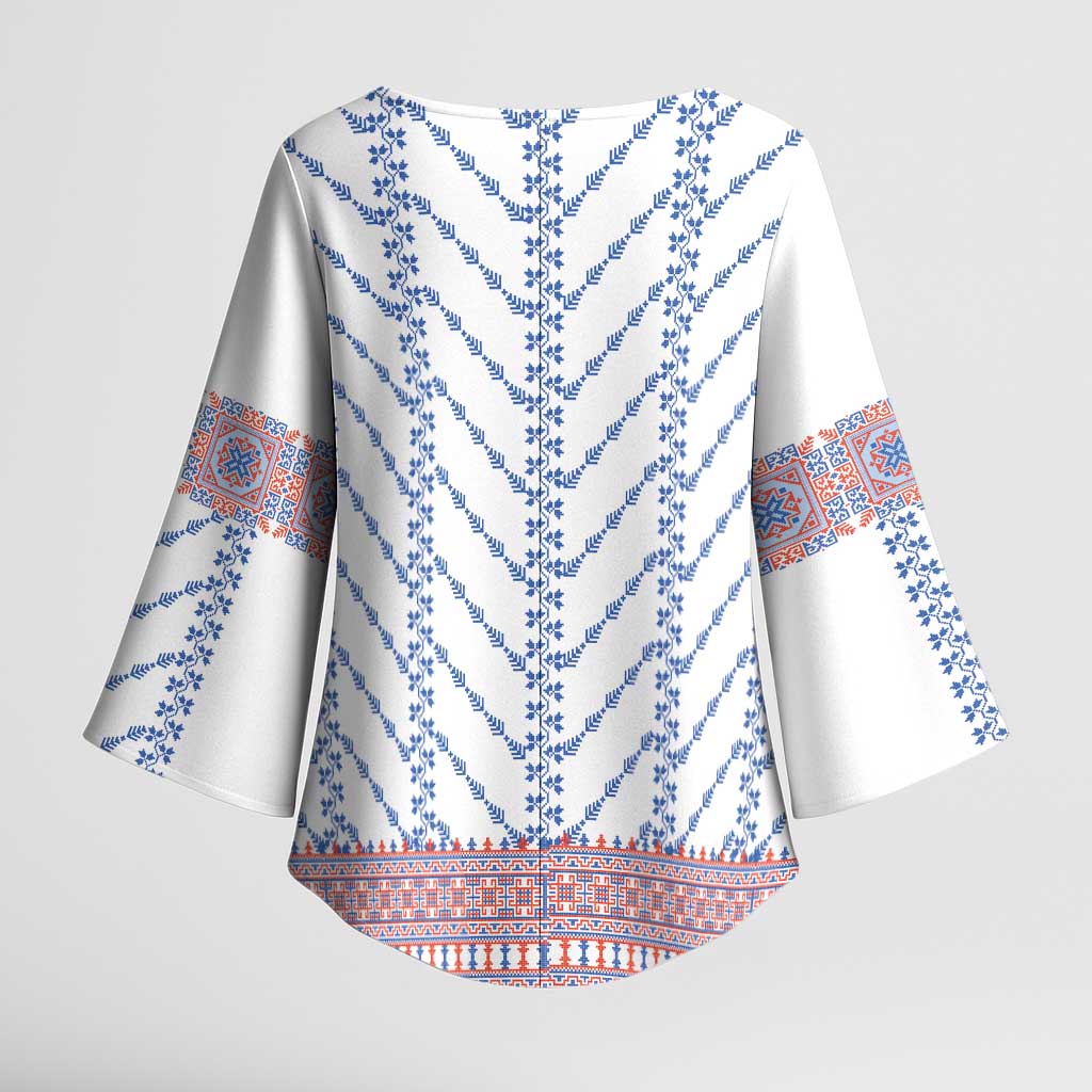 Traditional Romanian Costume Kimono Sleeve Blouse National Folk Patterns - Wonder Print Shop