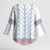 Traditional Romanian Costume Kimono Sleeve Blouse National Folk Patterns - Wonder Print Shop