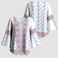 Traditional Romanian Costume Kimono Sleeve Blouse National Folk Patterns - Wonder Print Shop