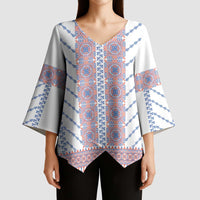 Traditional Romanian Costume Kimono Sleeve Blouse National Folk Patterns - Wonder Print Shop