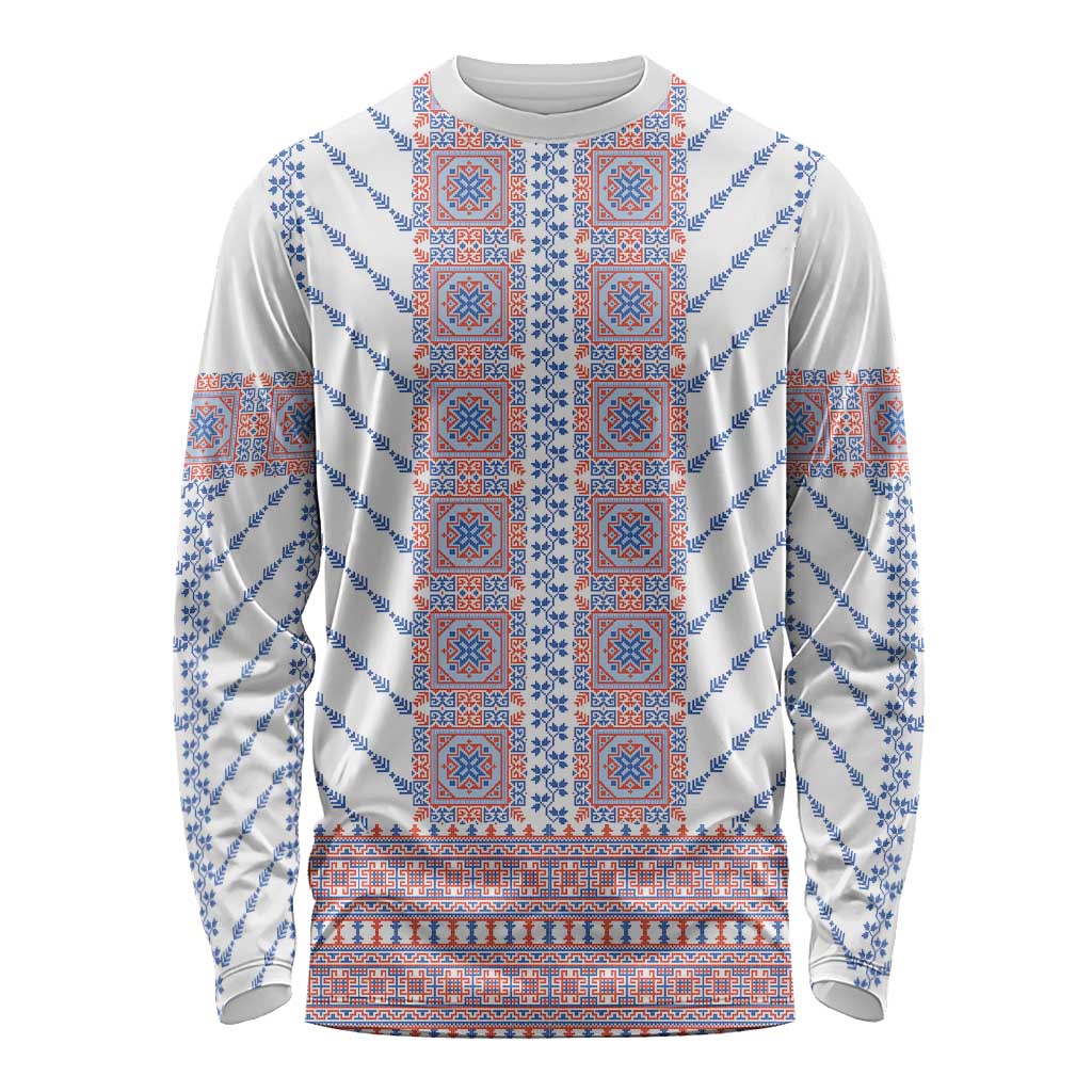 Traditional Romanian Costume Long Sleeve Shirt National Folk Patterns - Wonder Print Shop