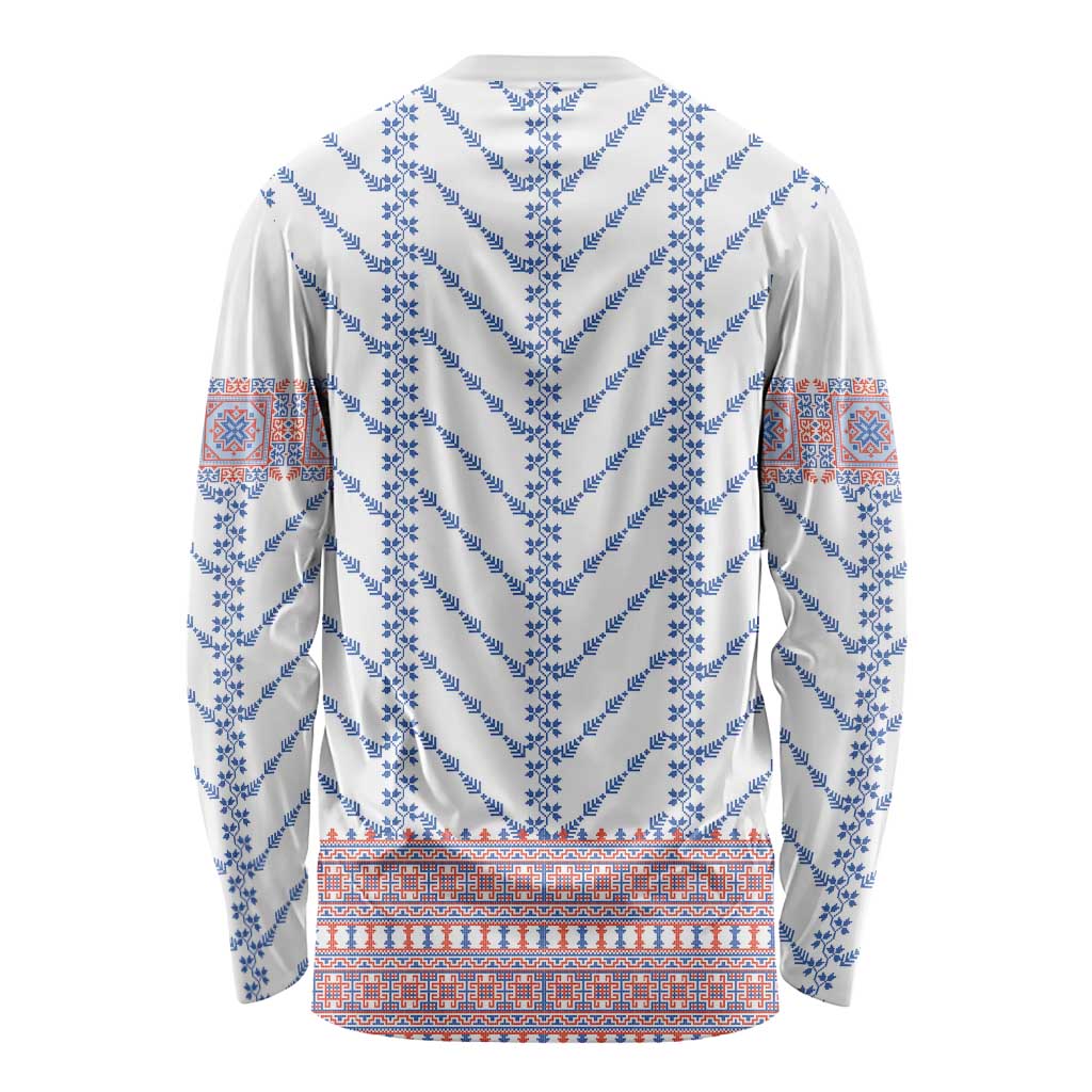 Traditional Romanian Costume Long Sleeve Shirt National Folk Patterns - Wonder Print Shop