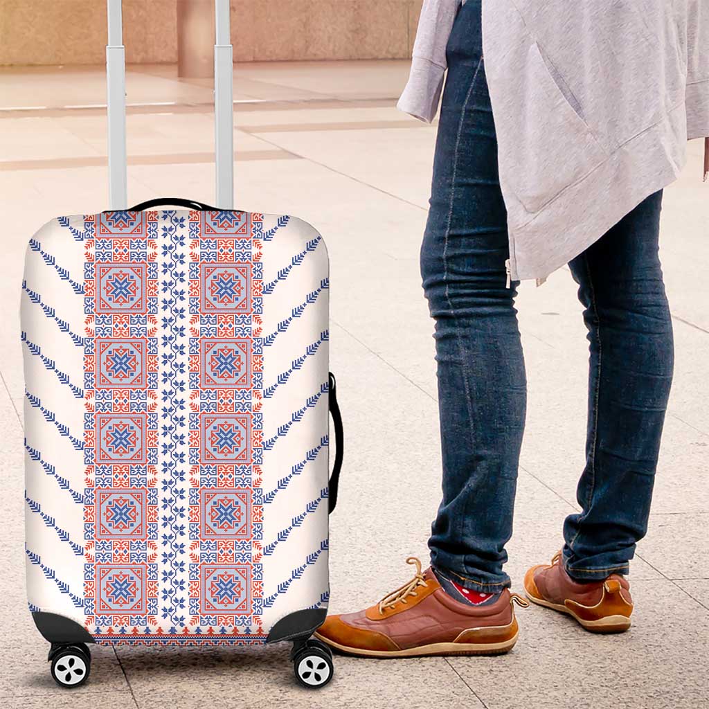 Traditional Romanian Costume Luggage Cover National Folk Patterns - Wonder Print Shop