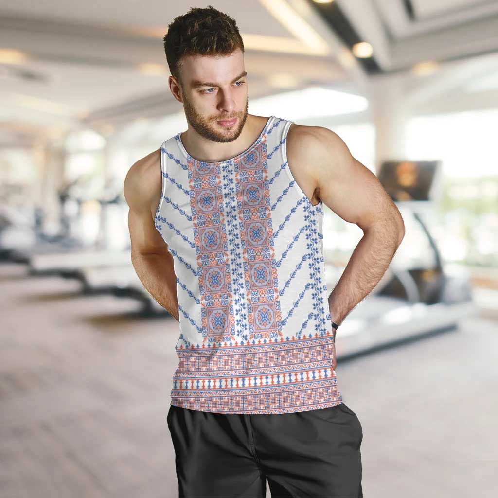 Traditional Romanian Costume Men Tank Top National Folk Patterns - Wonder Print Shop