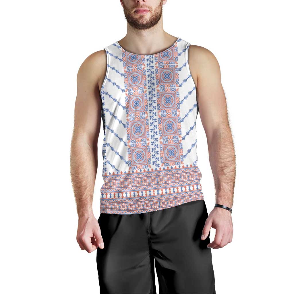 Traditional Romanian Costume Men Tank Top National Folk Patterns - Wonder Print Shop