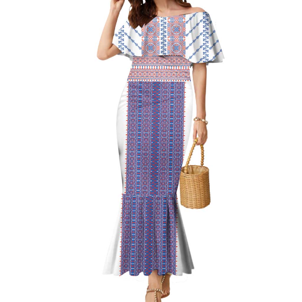 Traditional Romanian Costume Mermaid Dress National Folk Patterns - Wonder Print Shop
