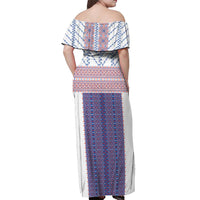Traditional Romanian Costume Off Shoulder Maxi Dress National Folk Patterns - Wonder Print Shop