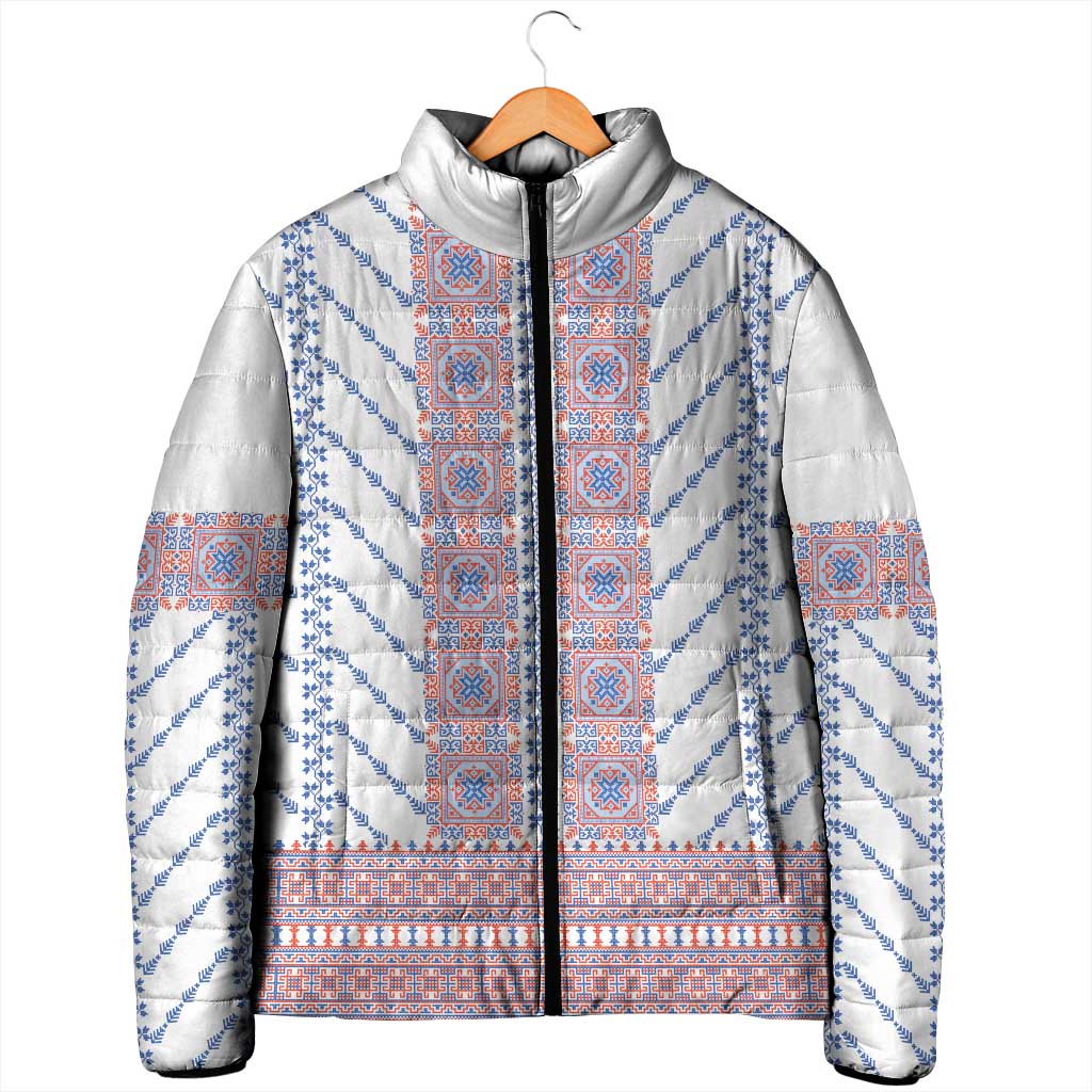 Traditional Romanian Costume Padded Jacket National Folk Patterns - Wonder Print Shop
