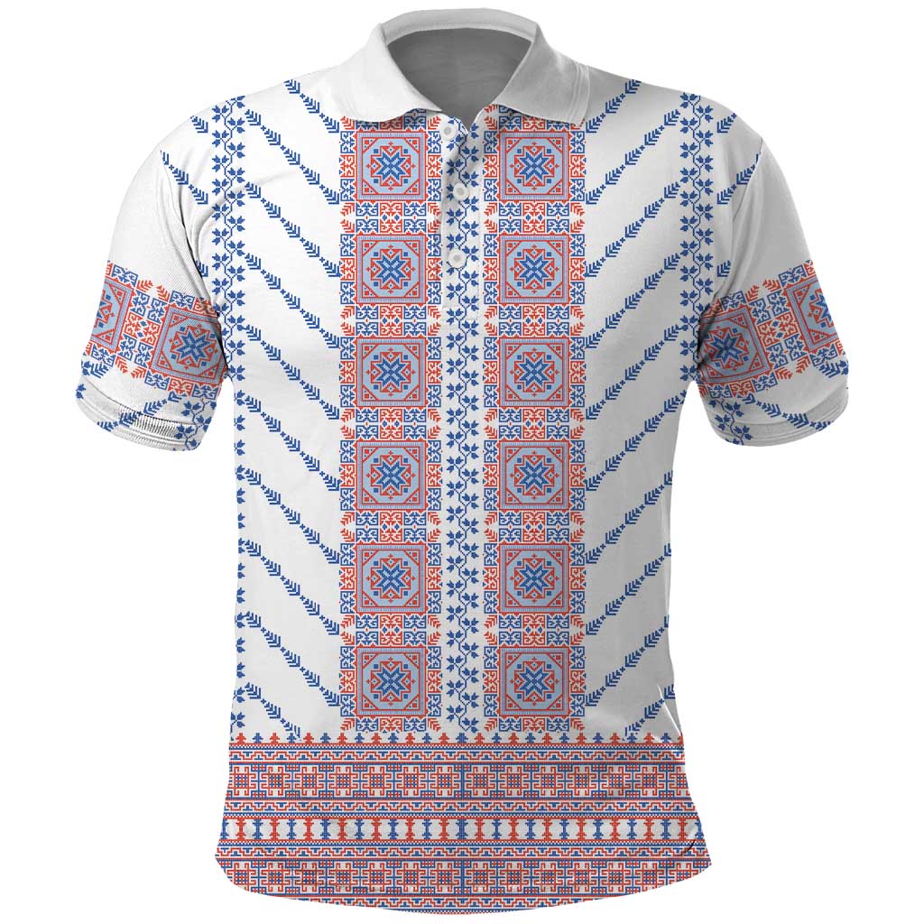 Traditional Romanian Costume Polo Shirt National Folk Patterns - Wonder Print Shop