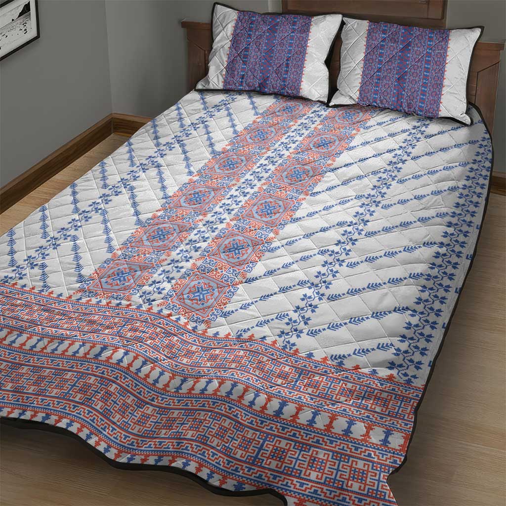 Traditional Romanian Costume Quilt Bed Set National Folk Patterns - Wonder Print Shop