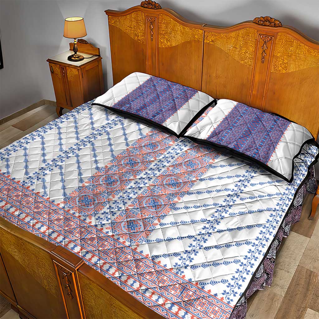 Traditional Romanian Costume Quilt Bed Set National Folk Patterns - Wonder Print Shop