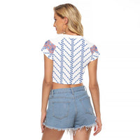 Traditional Romanian Costume Raglan Cropped T Shirt National Folk Patterns - Wonder Print Shop