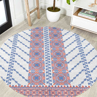 Traditional Romanian Costume Round Carpet National Folk Patterns - Wonder Print Shop