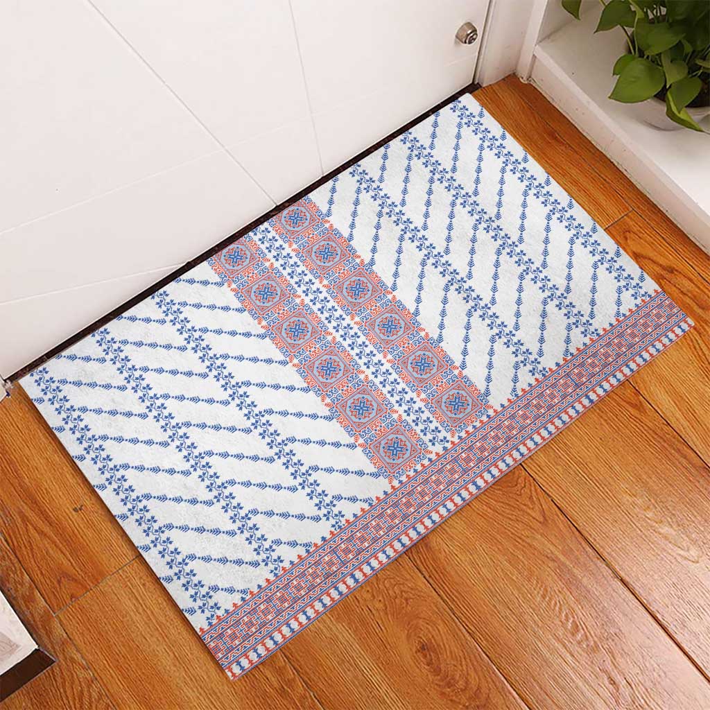 Traditional Romanian Costume Rubber Doormat National Folk Patterns - Wonder Print Shop