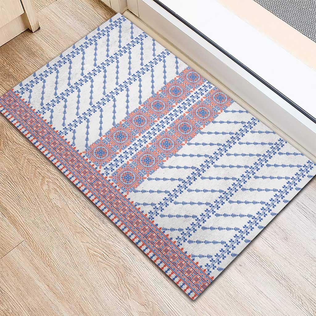 Traditional Romanian Costume Rubber Doormat National Folk Patterns - Wonder Print Shop