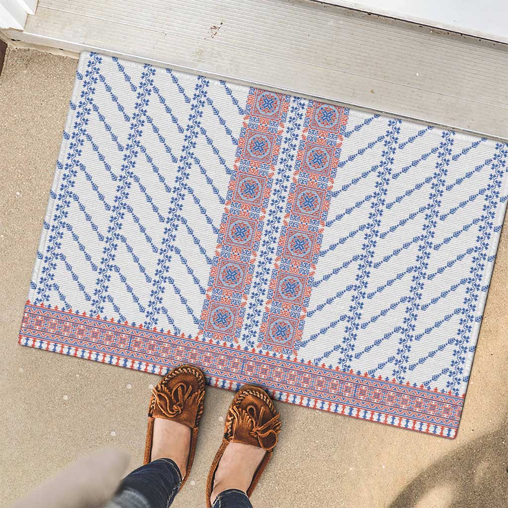 Traditional Romanian Costume Rubber Doormat National Folk Patterns - Wonder Print Shop