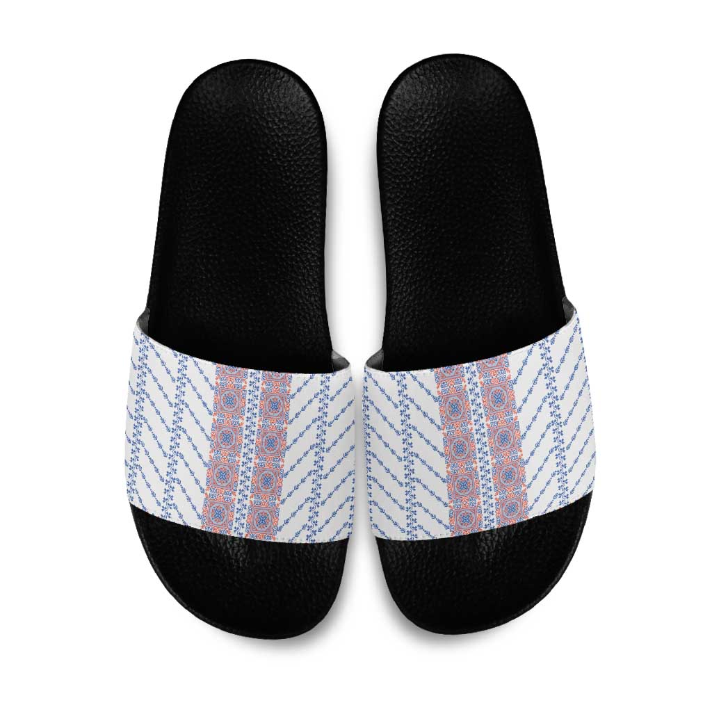 Traditional Romanian Costume Slide Sandals National Folk Patterns - Wonder Print Shop