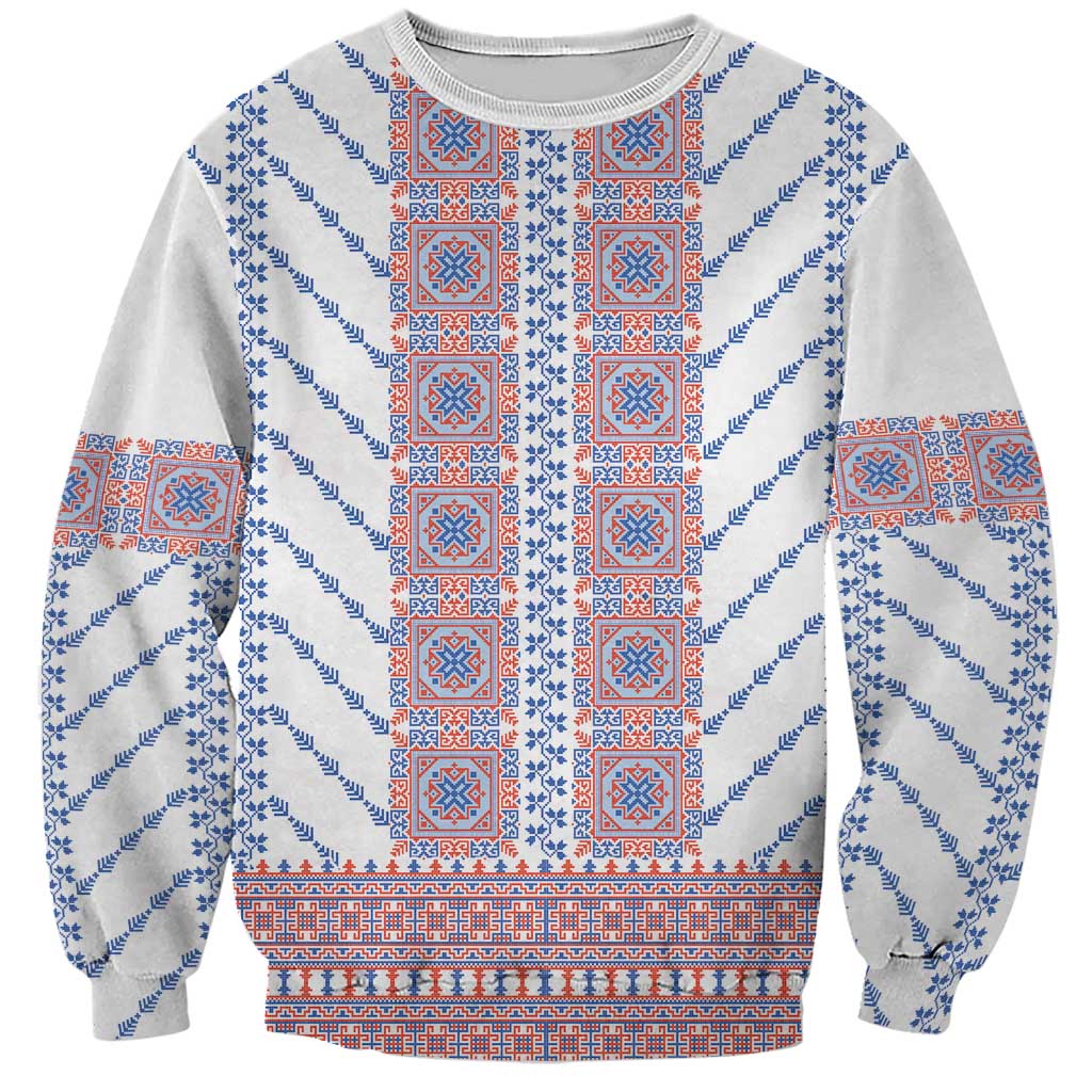 Traditional Romanian Costume Sweatshirt National Folk Patterns - Wonder Print Shop