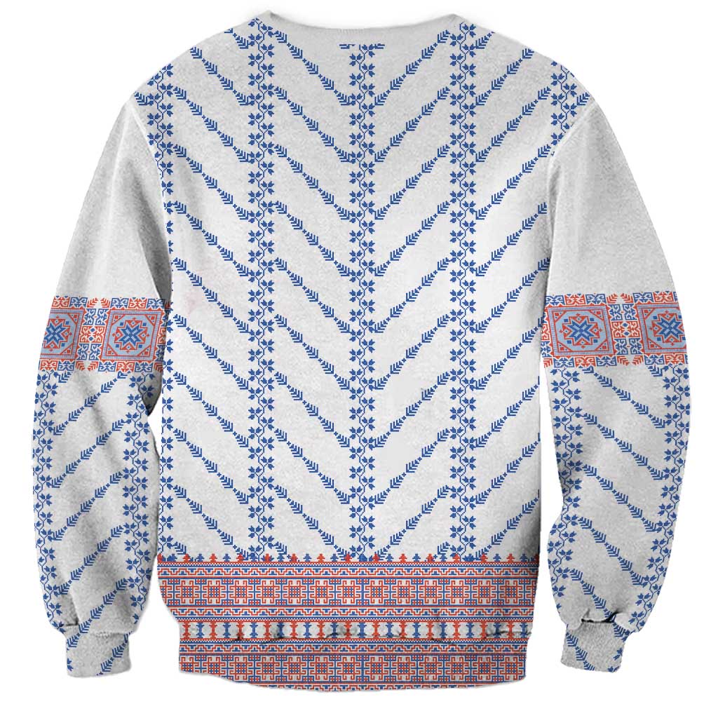 Traditional Romanian Costume Sweatshirt National Folk Patterns - Wonder Print Shop
