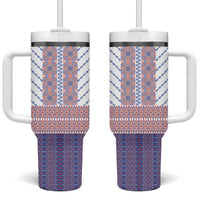 Traditional Romanian Costume Tumbler With Handle National Folk Patterns - Wonder Print Shop