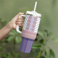 Traditional Romanian Costume Tumbler With Handle National Folk Patterns - Wonder Print Shop