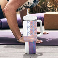 Traditional Romanian Costume Tumbler With Handle National Folk Patterns - Wonder Print Shop