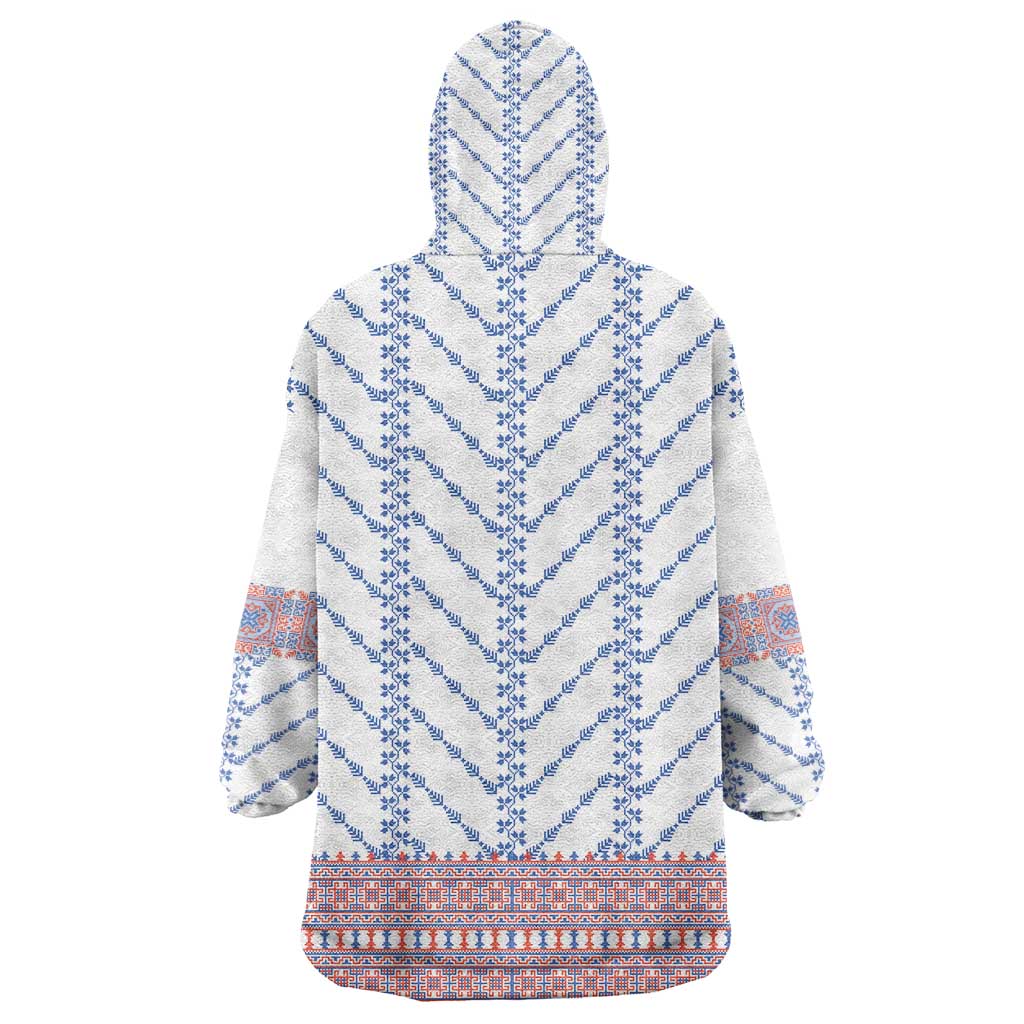 Traditional Romanian Costume Wearable Blanket Hoodie National Folk Patterns - Wonder Print Shop