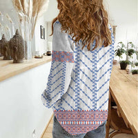 Traditional Romanian Costume Women Casual Shirt National Folk Patterns - Wonder Print Shop
