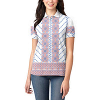 Traditional Romanian Costume Women Polo Shirt National Folk Patterns - Wonder Print Shop
