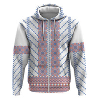 Traditional Romanian Costume Zip Hoodie National Folk Patterns - Wonder Print Shop