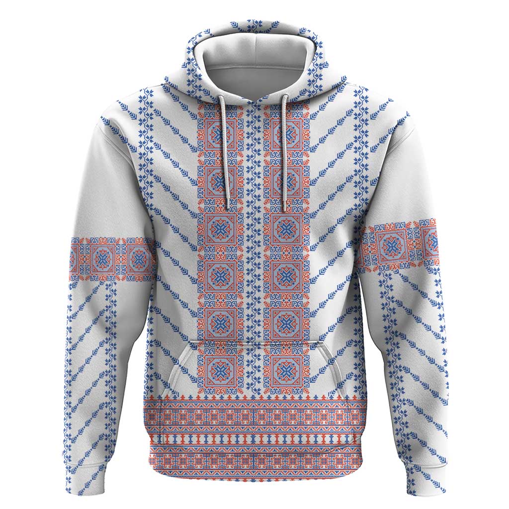 Traditional Romanian Costume Zip Hoodie National Folk Patterns - Wonder Print Shop