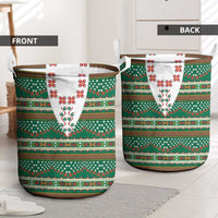 Lithuanian National Costume Laundry Basket Traditional Folk Pattern - Wonder Print Shop