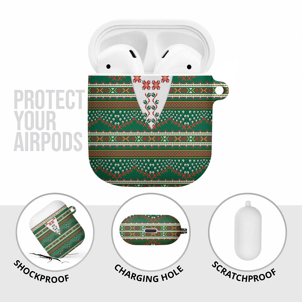 Lithuanian National Costume AirPods Case Traditional Folk Pattern - Wonder Print Shop
