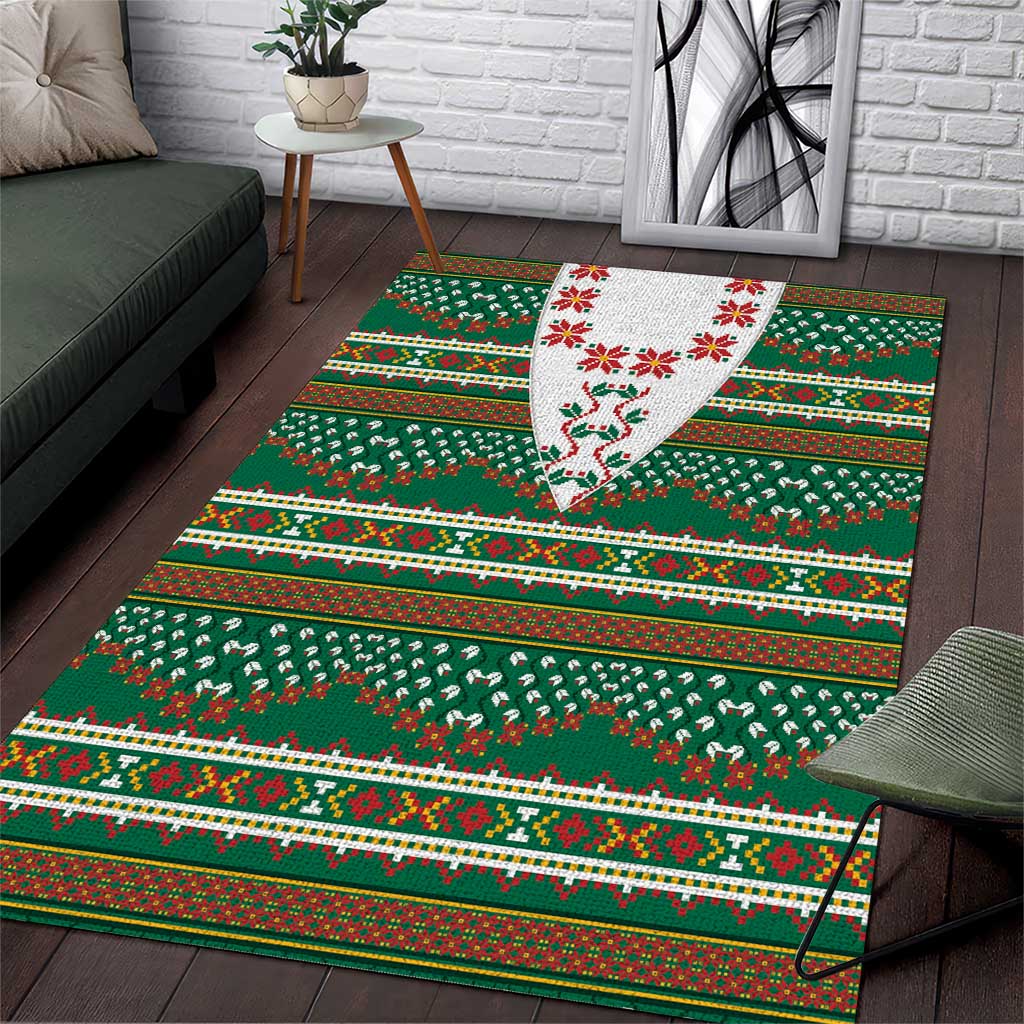 Lithuanian National Costume Area Rug Traditional Folk Pattern - Wonder Print Shop