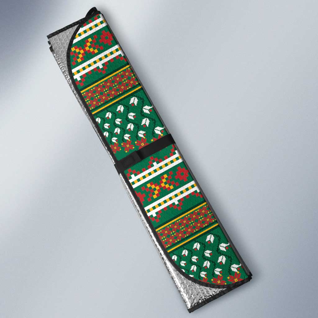Lithuanian National Costume Auto Sun Shade Traditional Folk Pattern - Wonder Print Shop