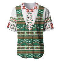 Lithuanian National Costume Baseball Jersey Traditional Folk Pattern - Wonder Print Shop