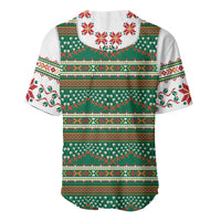 Lithuanian National Costume Baseball Jersey Traditional Folk Pattern - Wonder Print Shop
