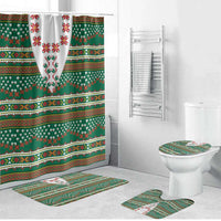 Lithuanian National Costume Bathroom Set Traditional Folk Pattern - Wonder Print Shop