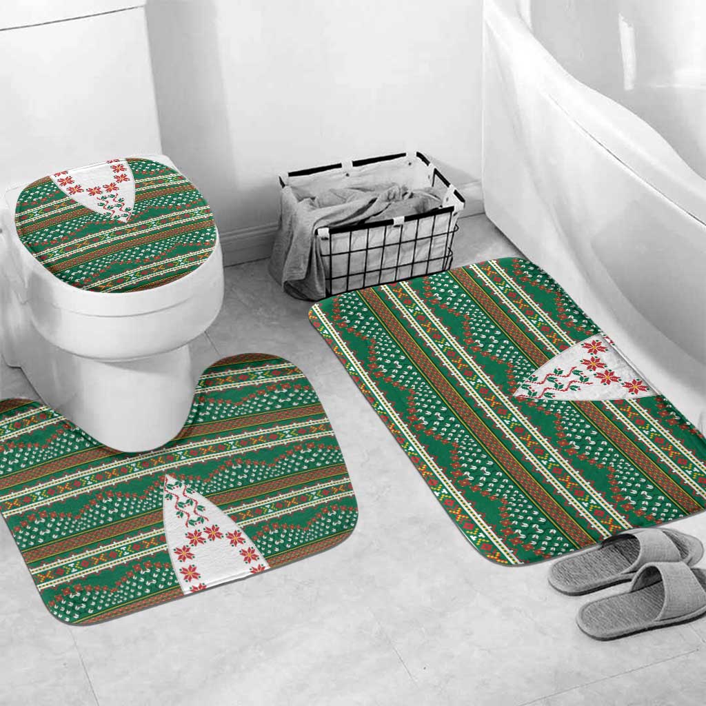 Lithuanian National Costume Bathroom Set Traditional Folk Pattern - Wonder Print Shop