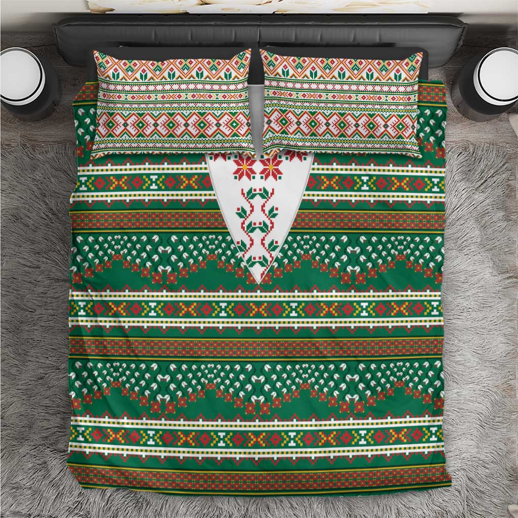 Lithuanian National Costume Bedding Set Traditional Folk Pattern - Wonder Print Shop