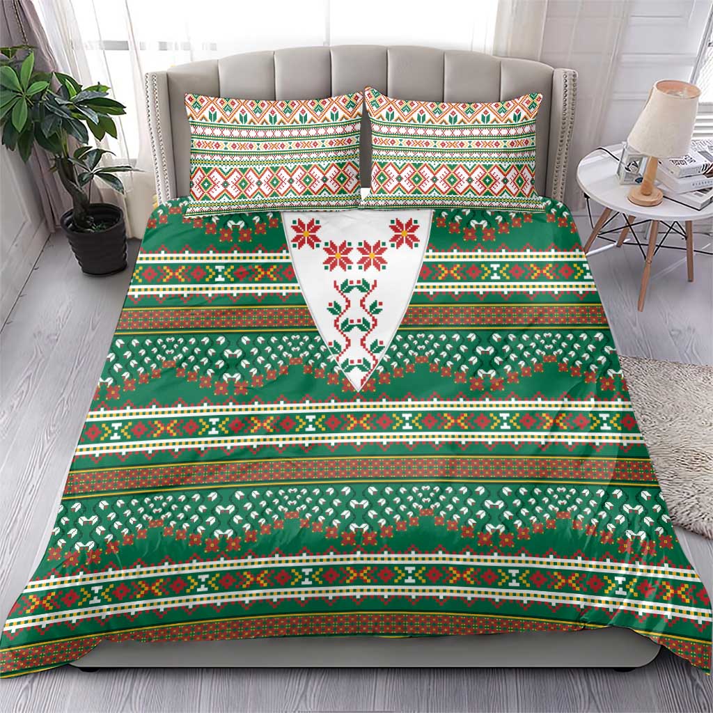 Lithuanian National Costume Bedding Set Traditional Folk Pattern - Wonder Print Shop
