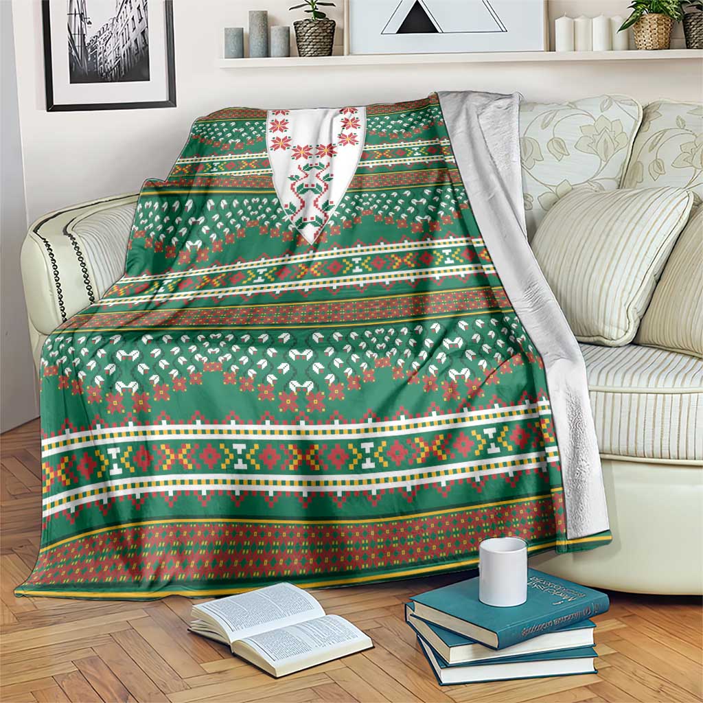 Lithuanian National Costume Blanket Traditional Folk Pattern - Wonder Print Shop