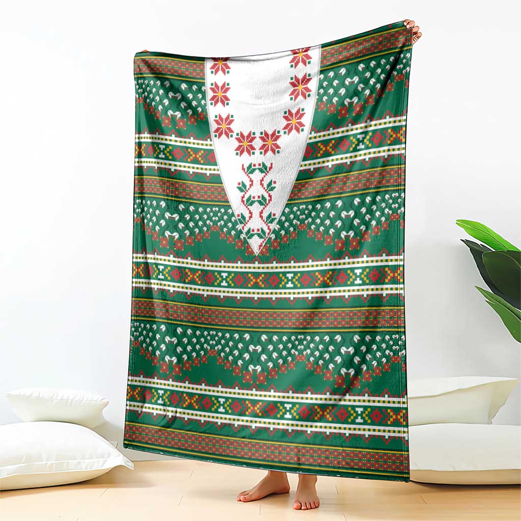 Lithuanian National Costume Blanket Traditional Folk Pattern - Wonder Print Shop