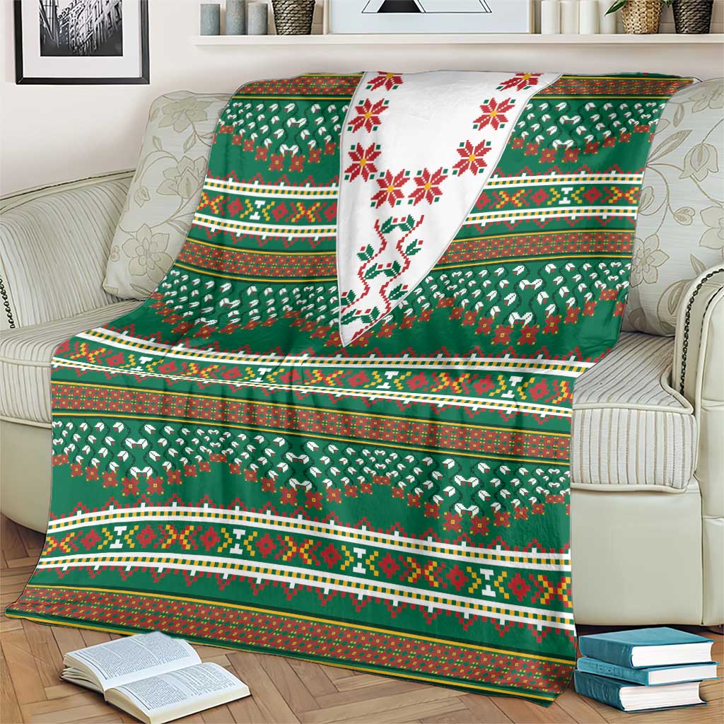 Lithuanian National Costume Blanket Traditional Folk Pattern - Wonder Print Shop