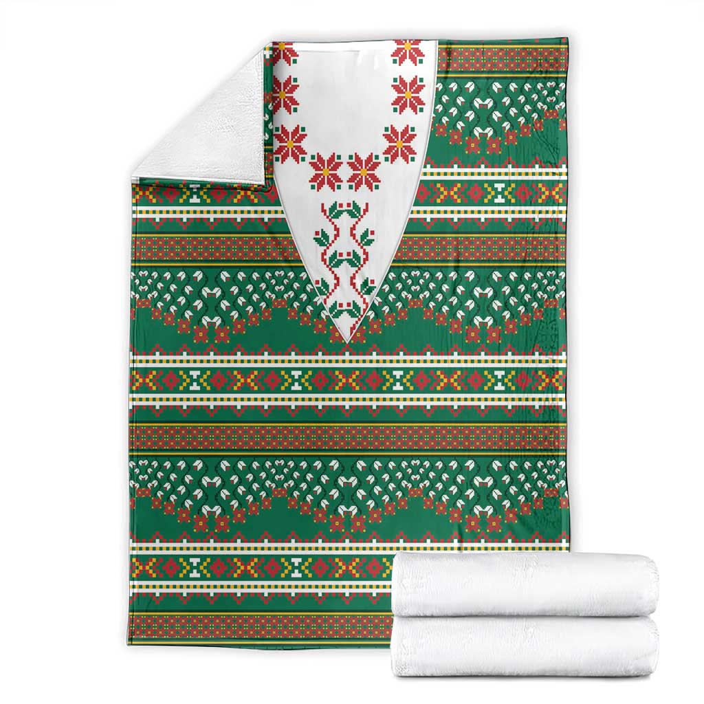 Lithuanian National Costume Blanket Traditional Folk Pattern - Wonder Print Shop