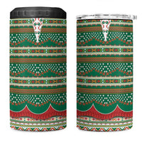 Lithuanian National Costume 4 in 1 Can Cooler Tumbler Traditional Folk Pattern - Wonder Print Shop