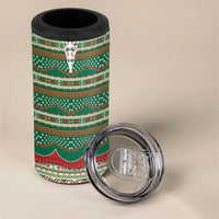 Lithuanian National Costume 4 in 1 Can Cooler Tumbler Traditional Folk Pattern - Wonder Print Shop